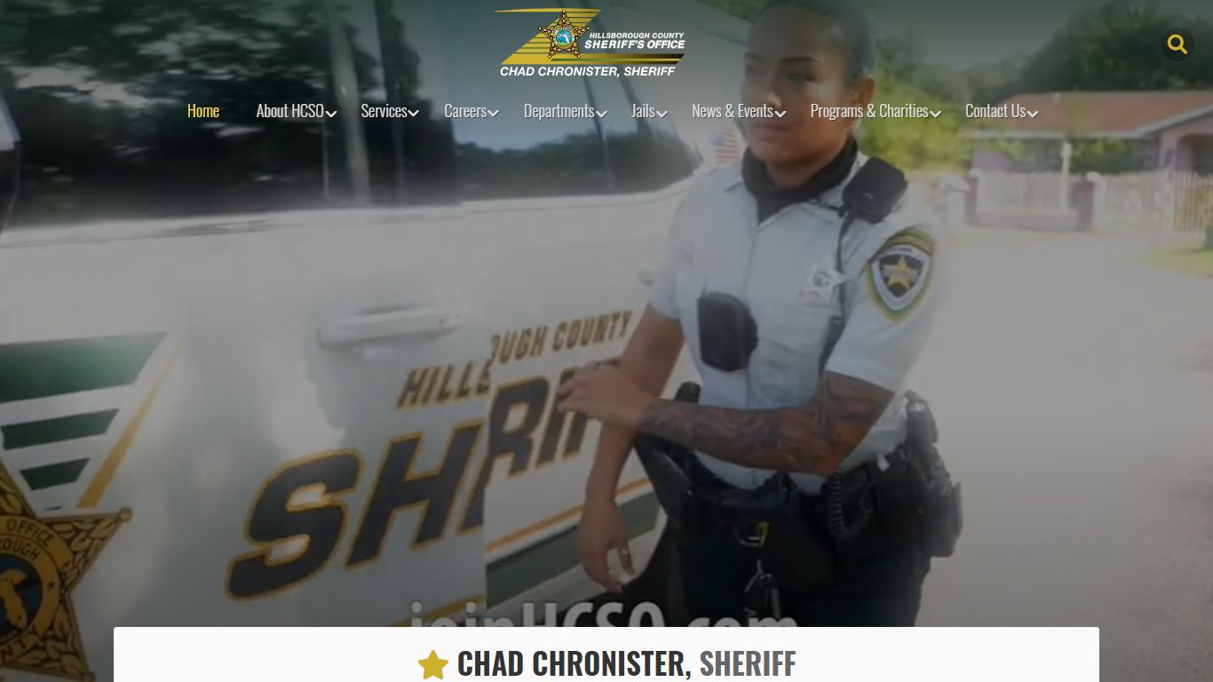 HCSO Hillsborough County Sheriff's Office, Sheriff Chad Chronister